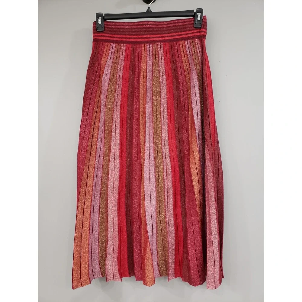 NEVER WORN Kate Spade Metallic Stripe Knit Skirt SIZE MEDIUM